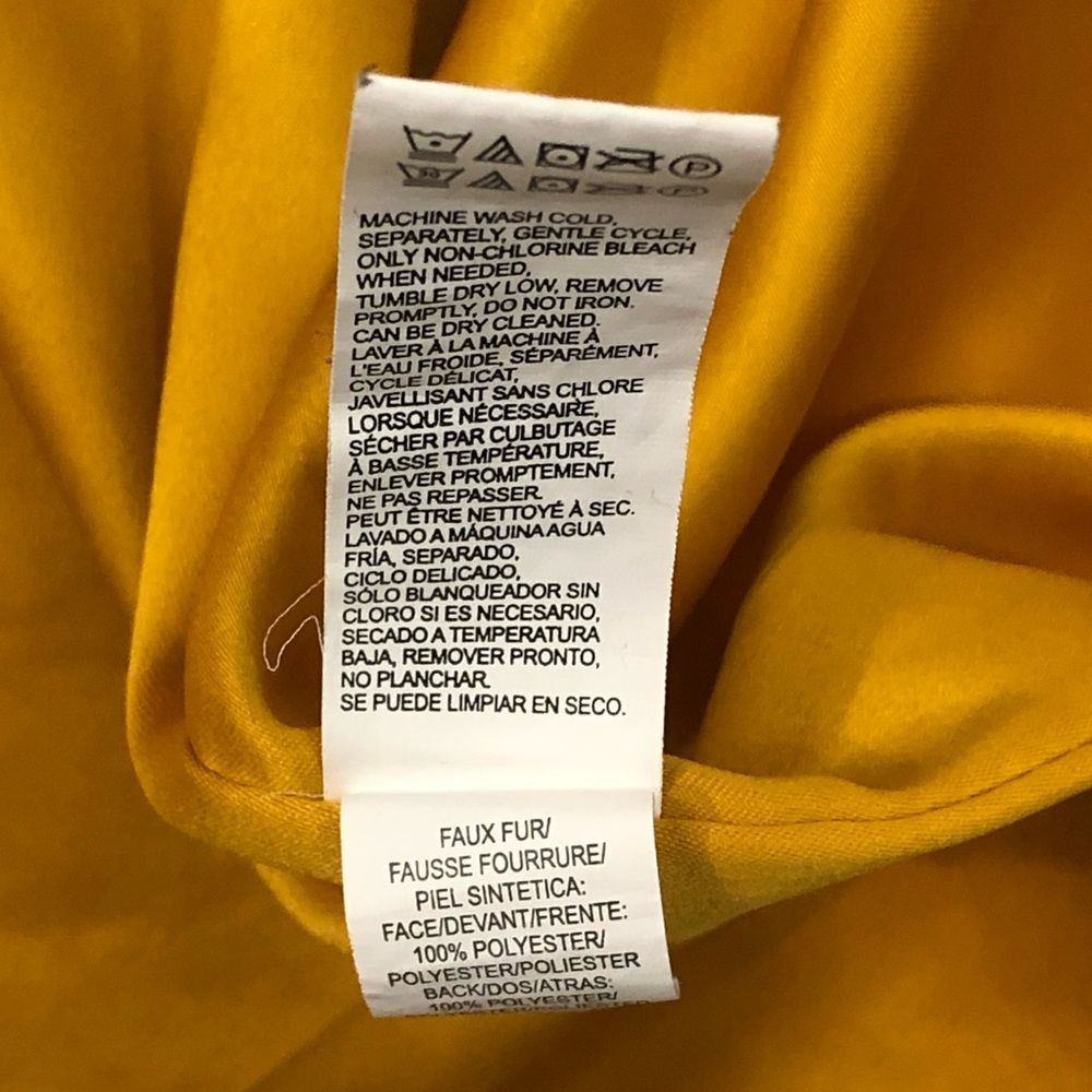 LUCKY BRAND Golden Long Sherpa Teddy Coat w Snap Closure & Hand Pockets Sz XS - Picture 7 of 16